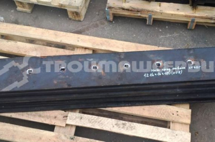 Нож 1216х16х180 сталь65Г, профиль, круглые отверстия (255.07.11.00.001)