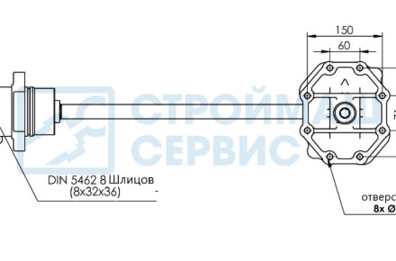 Коробка отбора мощности 21080KRHIL без вала (PTO SCANIA GRS O 905 ISO)