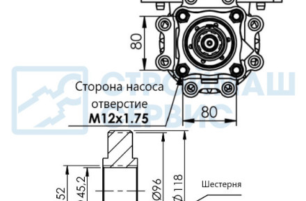 Коробка отбора мощности 21080KRHIL без вала (PTO SCANIA GRS O 905 ISO)